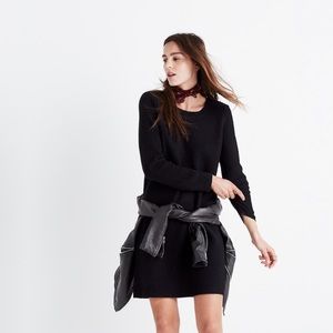 Madewell Black Long Sleeve Button Down Merino Wool Sweater Dress - Size Small